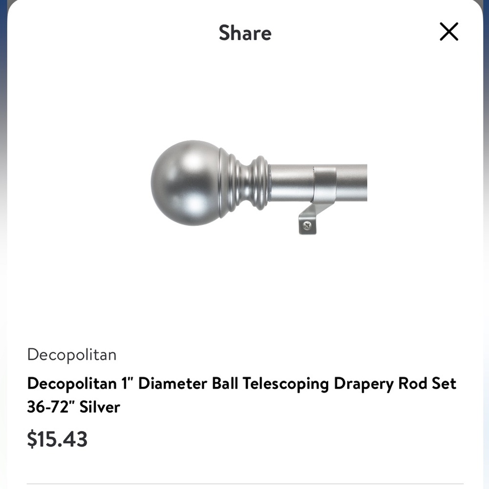 Drapery Rod set NWT